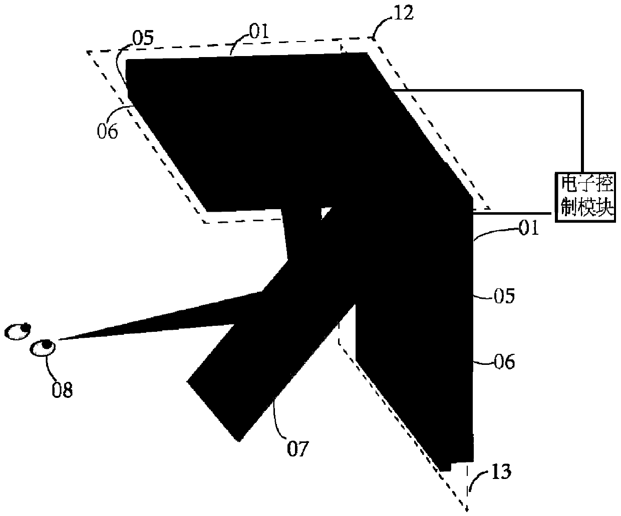 Independent pointing type naked eye vision screening system