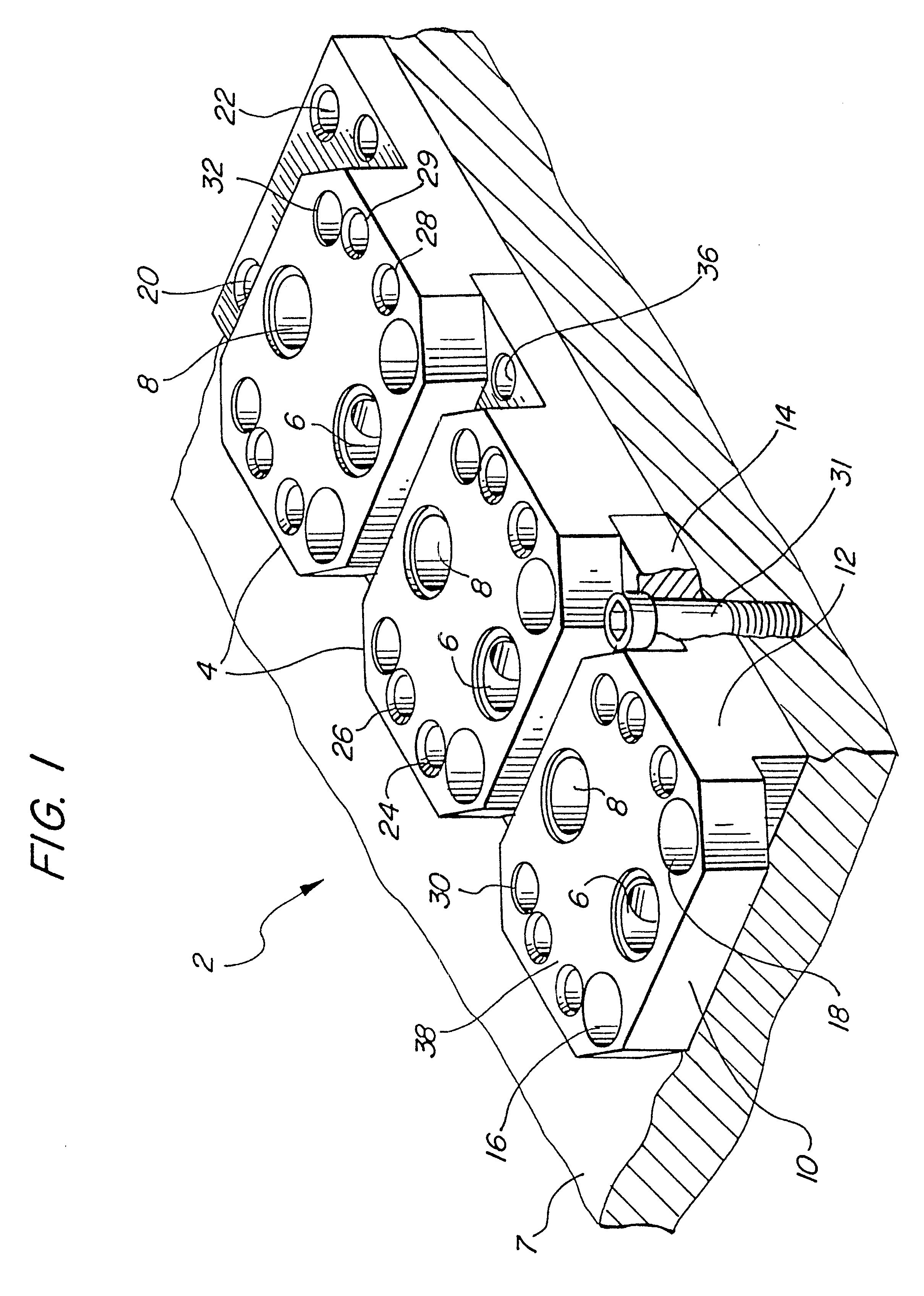 Manifold system of removable components for distribution of fluids