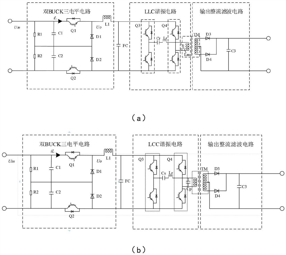 Three-level buck circuit control method, charger circuit control method and system