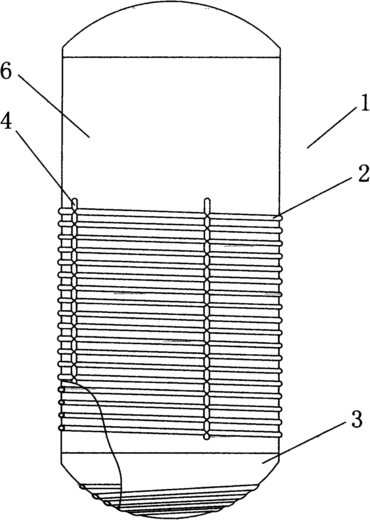 Liner wall heat exchange type water tank