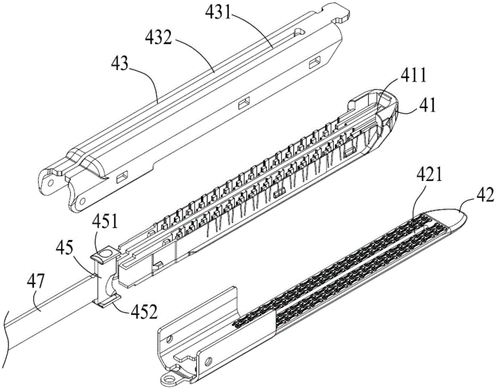 Staple cartridge component and medical anastomat using staple cartridge