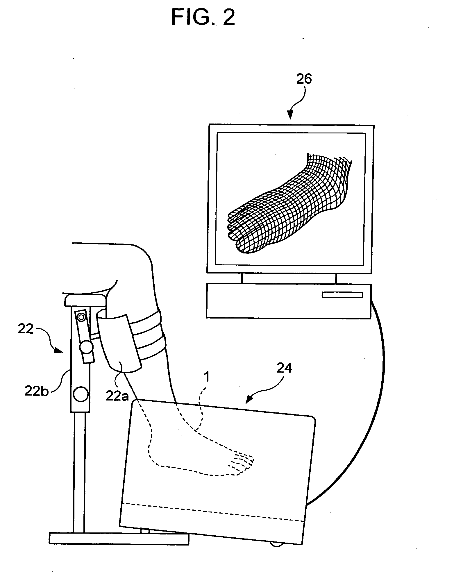 Shoe pattern design method, shoe pattern design device, foot measurer, and foot positioning device of foot measurer