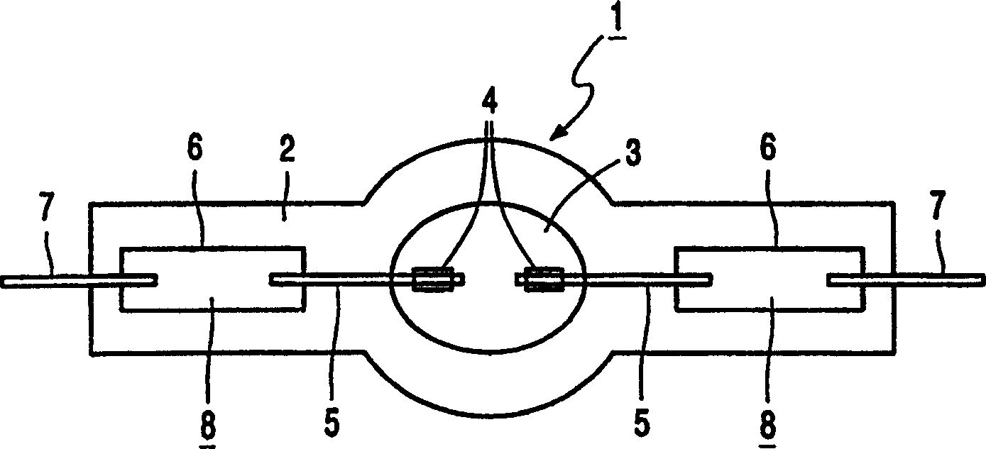 Electric lamp with feedthrough comprising gauze