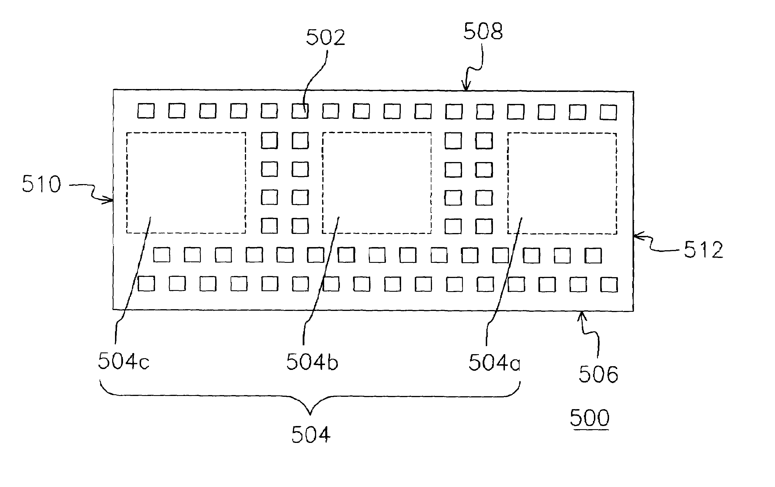 Bump layout on silicon chip