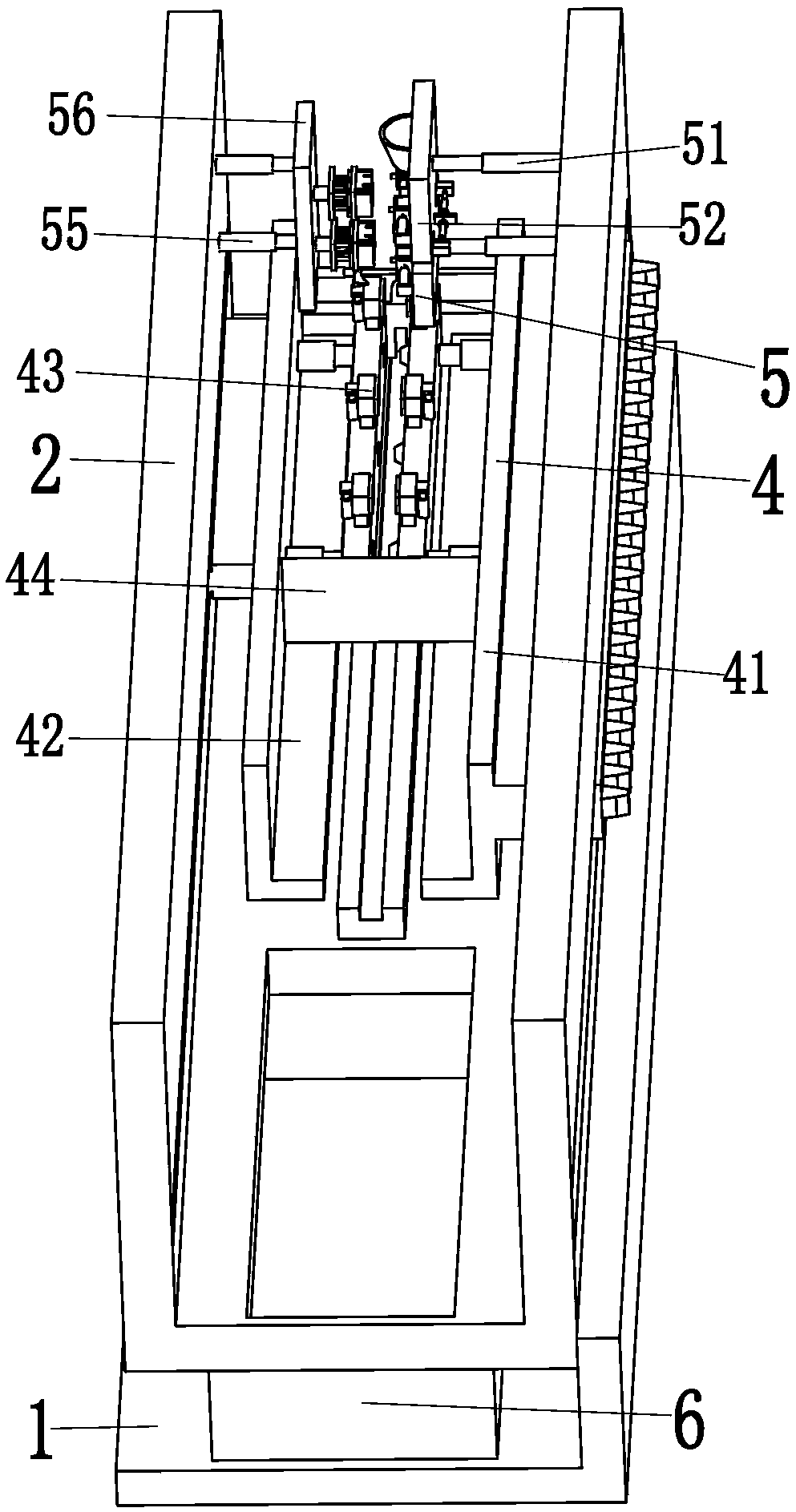 Power line harness terminal fixing connection device and connection processing technology thereof