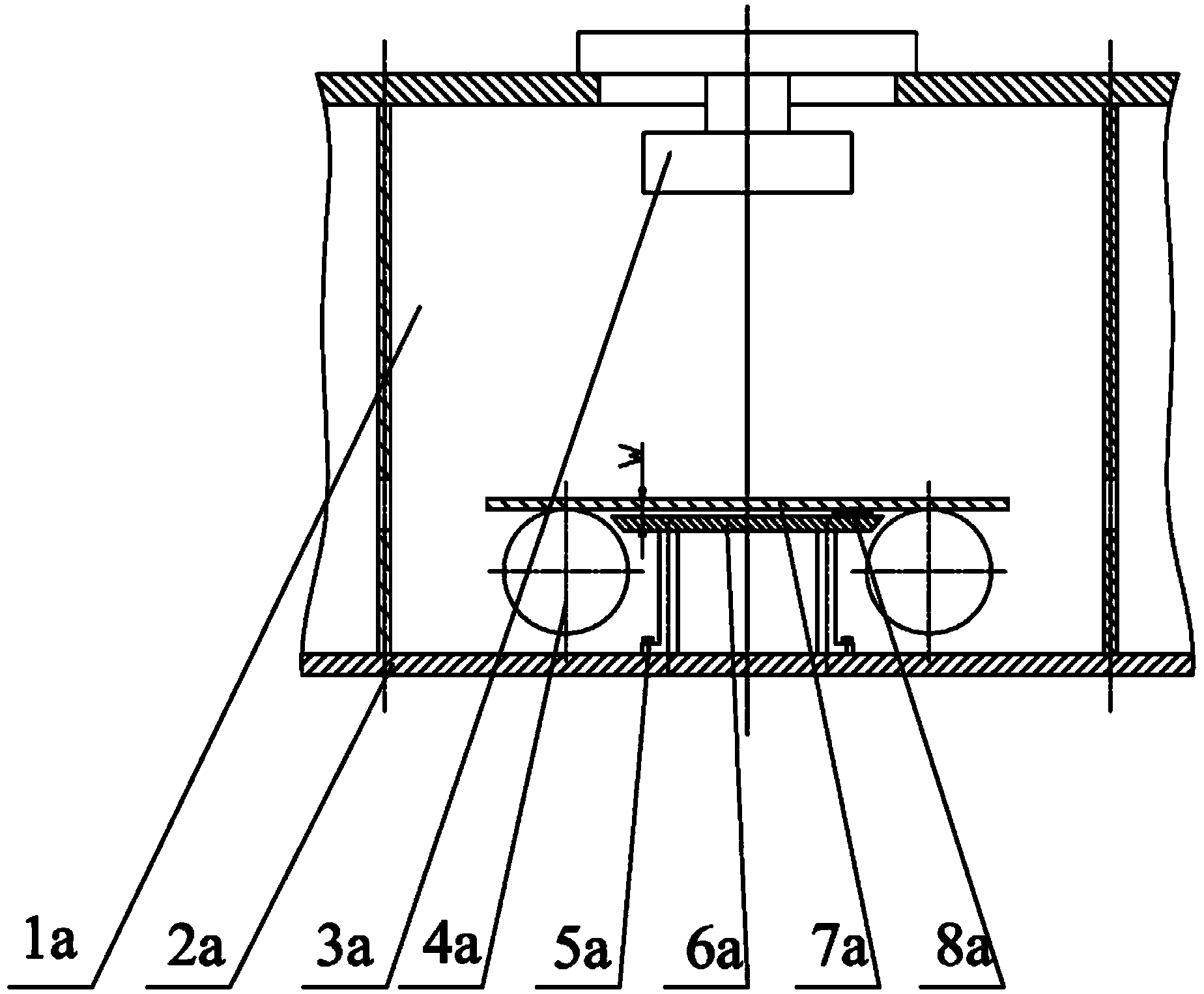 Glass film coating device and bottom plate die set