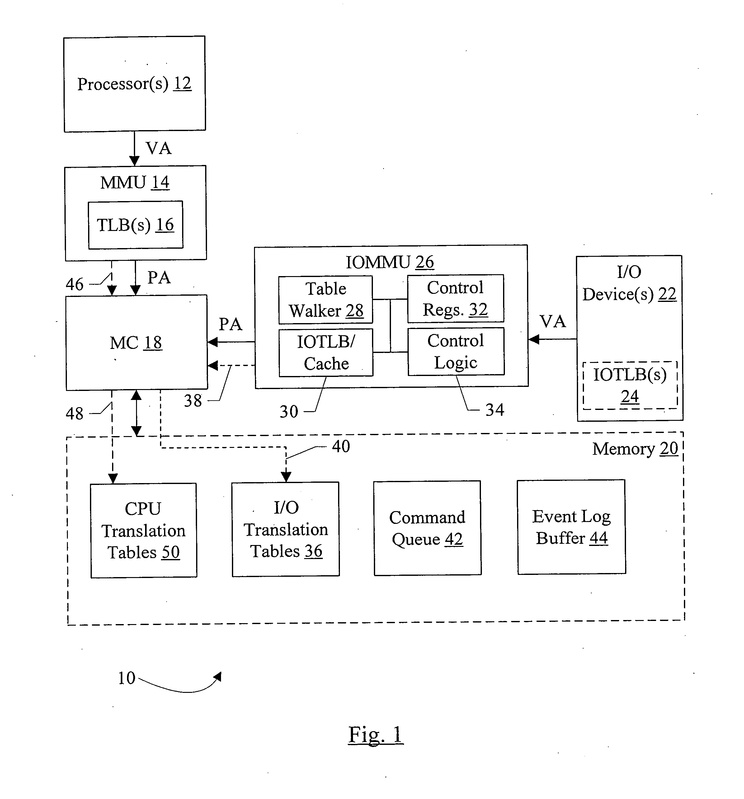 Ensuring deadlock free operation for peer to peer traffic in an input/output memory management unit (IOMMU)