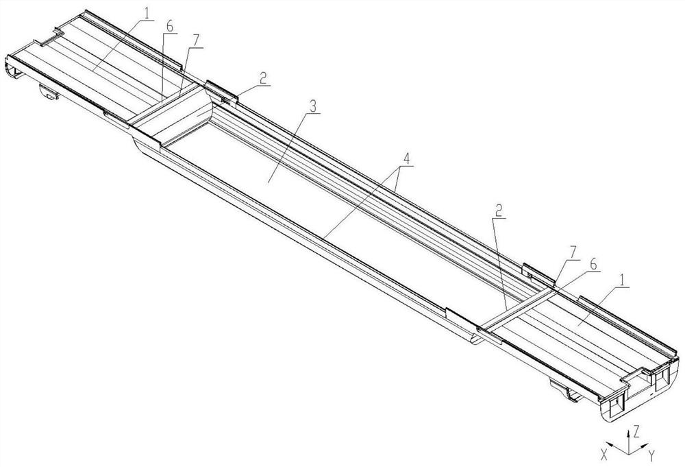 Double-decker multiple unit base frame, base frame assembly position-fixing device and base frame assembly position-fixing method