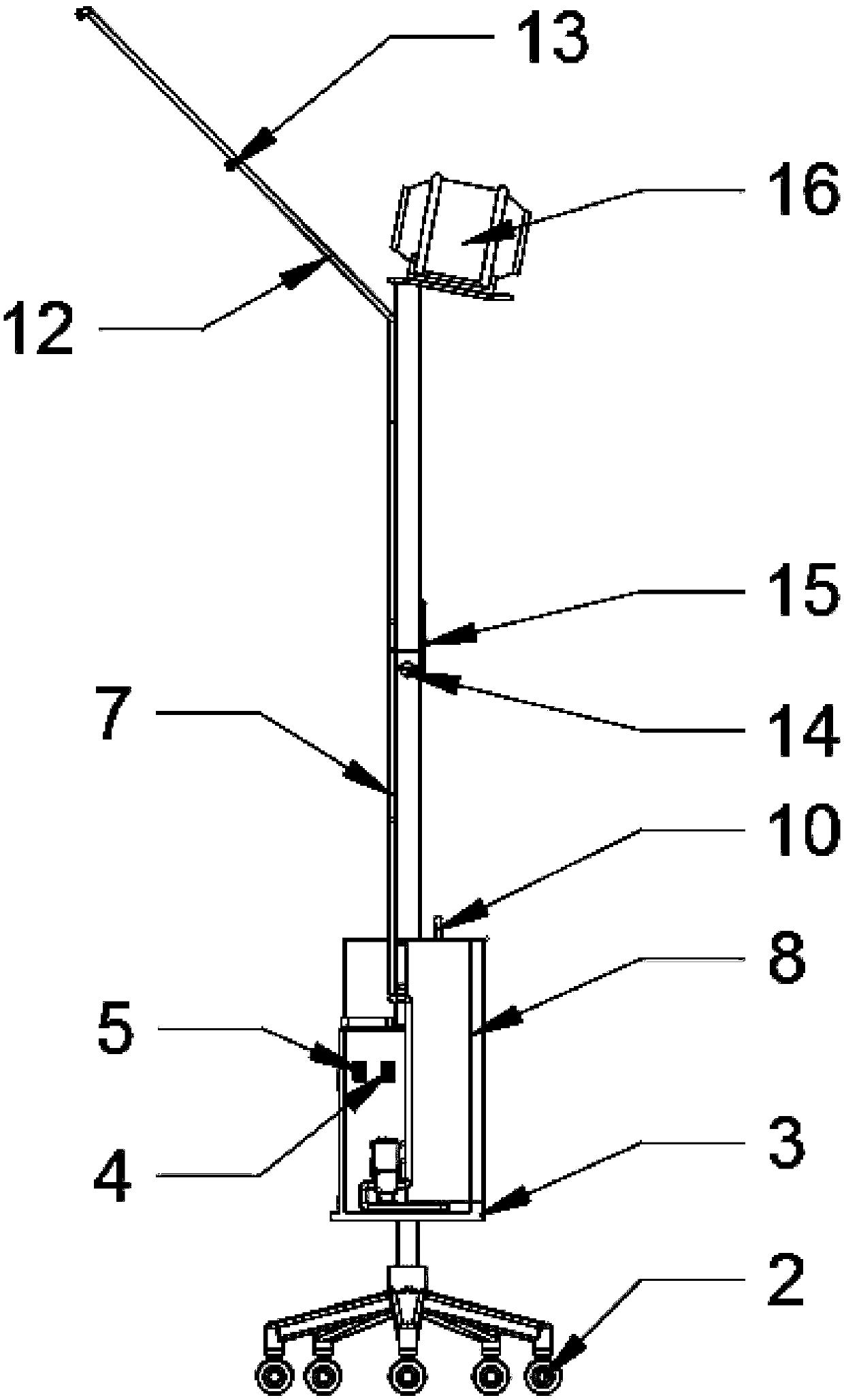 Atomizing, humidifying and dust suppression equipment for environmental engineering site construction