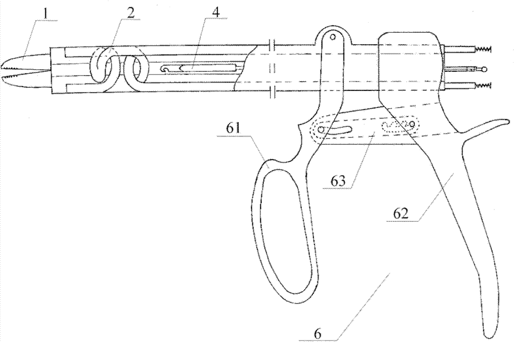 Needle forceps for intracavitary knotting in laparoscope operation