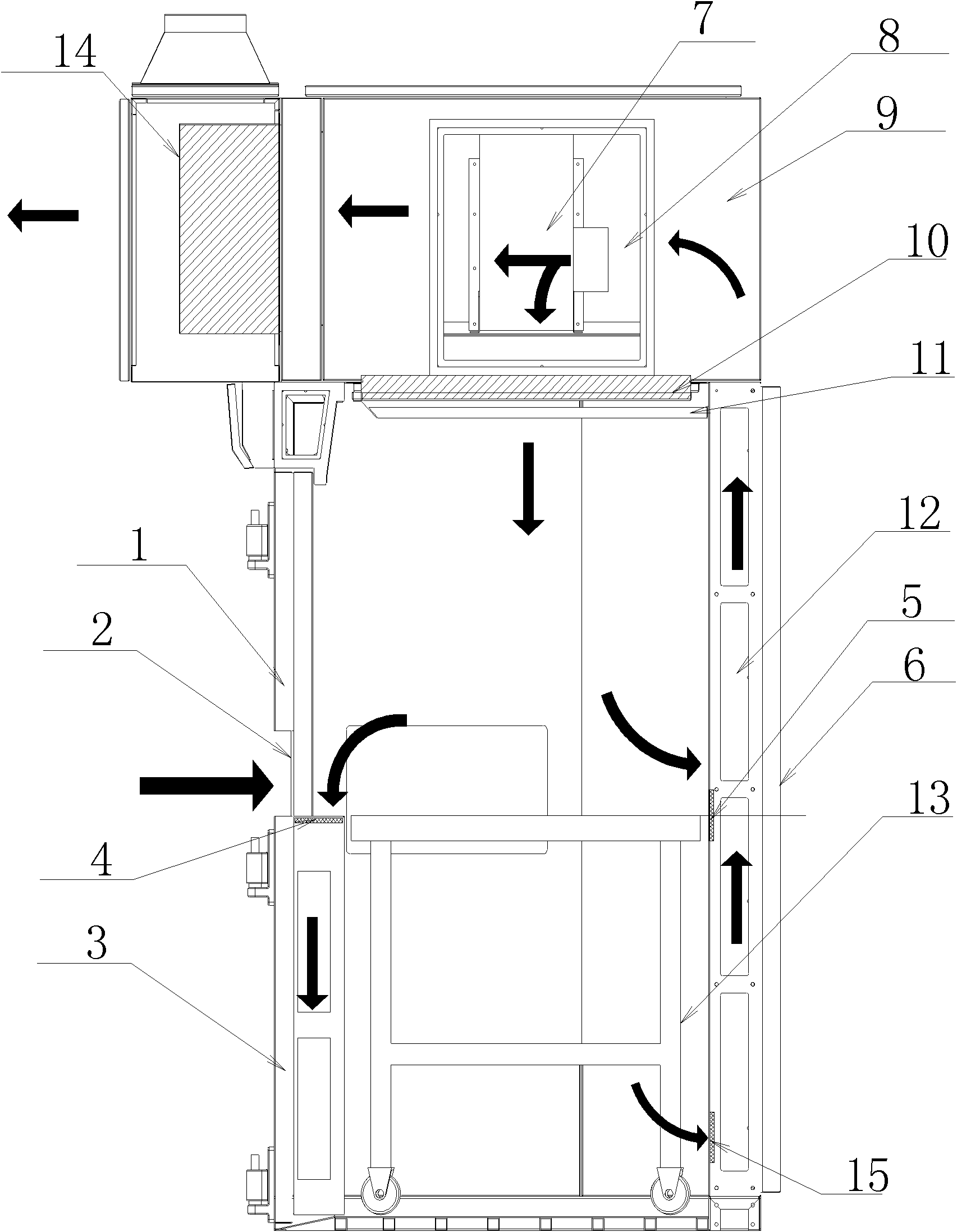 Combined type biologic safety operating chamber