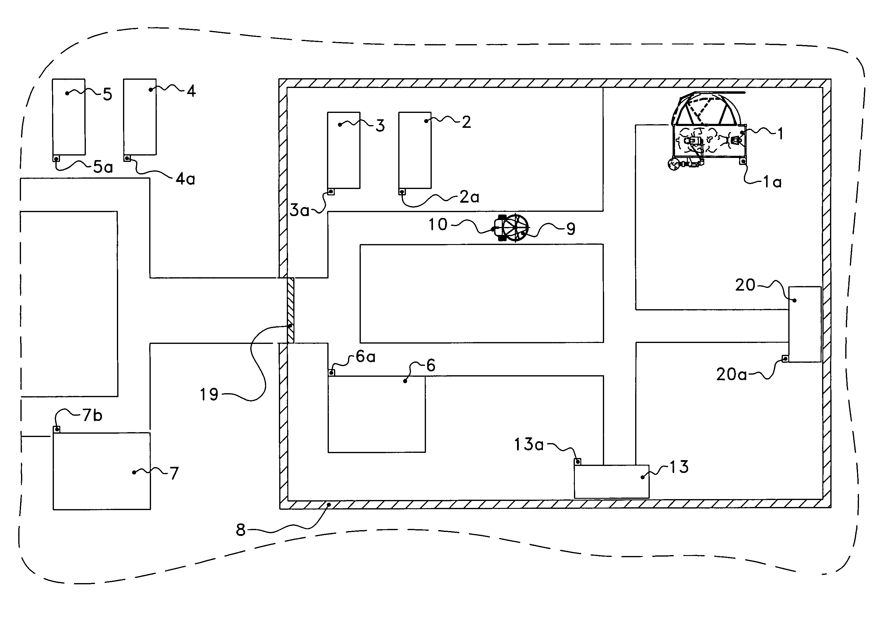 Installation for supplying liquid feed to an animal and an autonomously displaceable vehicle for use in such an installation