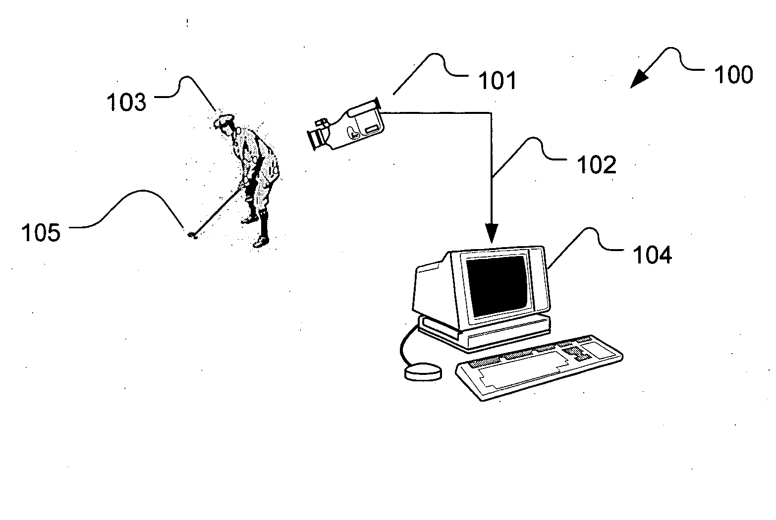 Method and system for physical motion analysis and training of a golf club swing motion using image analysis techniques