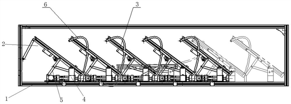 Flat car loading device