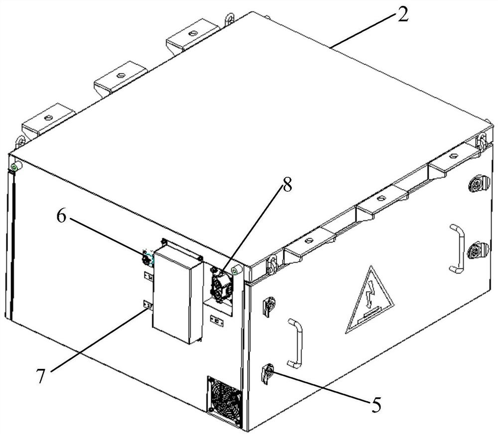 Circuit control structure and battery cabinet for direct-current pure electric small train