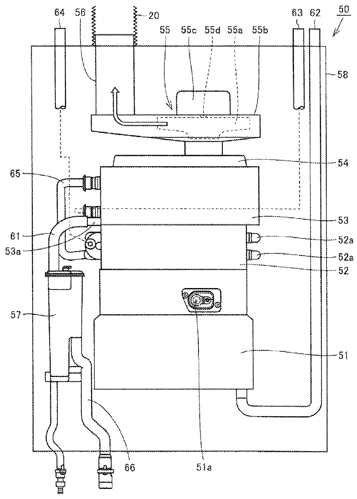 Method of installing exhaust tube