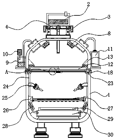 Energy-saving and emission-reducing garbage incinerator with washing and drying structure