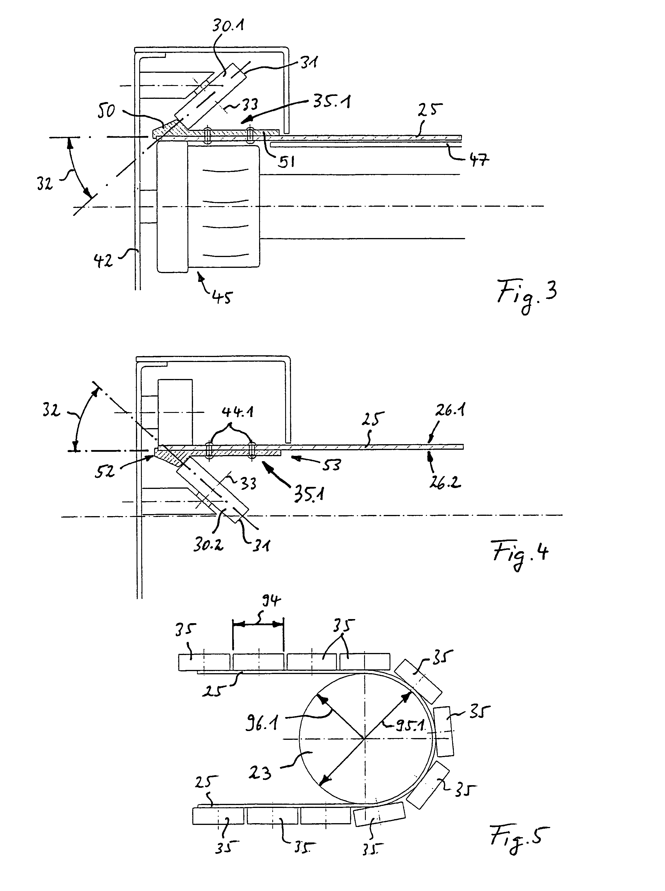 Belt band conveyor having separate guide shoes