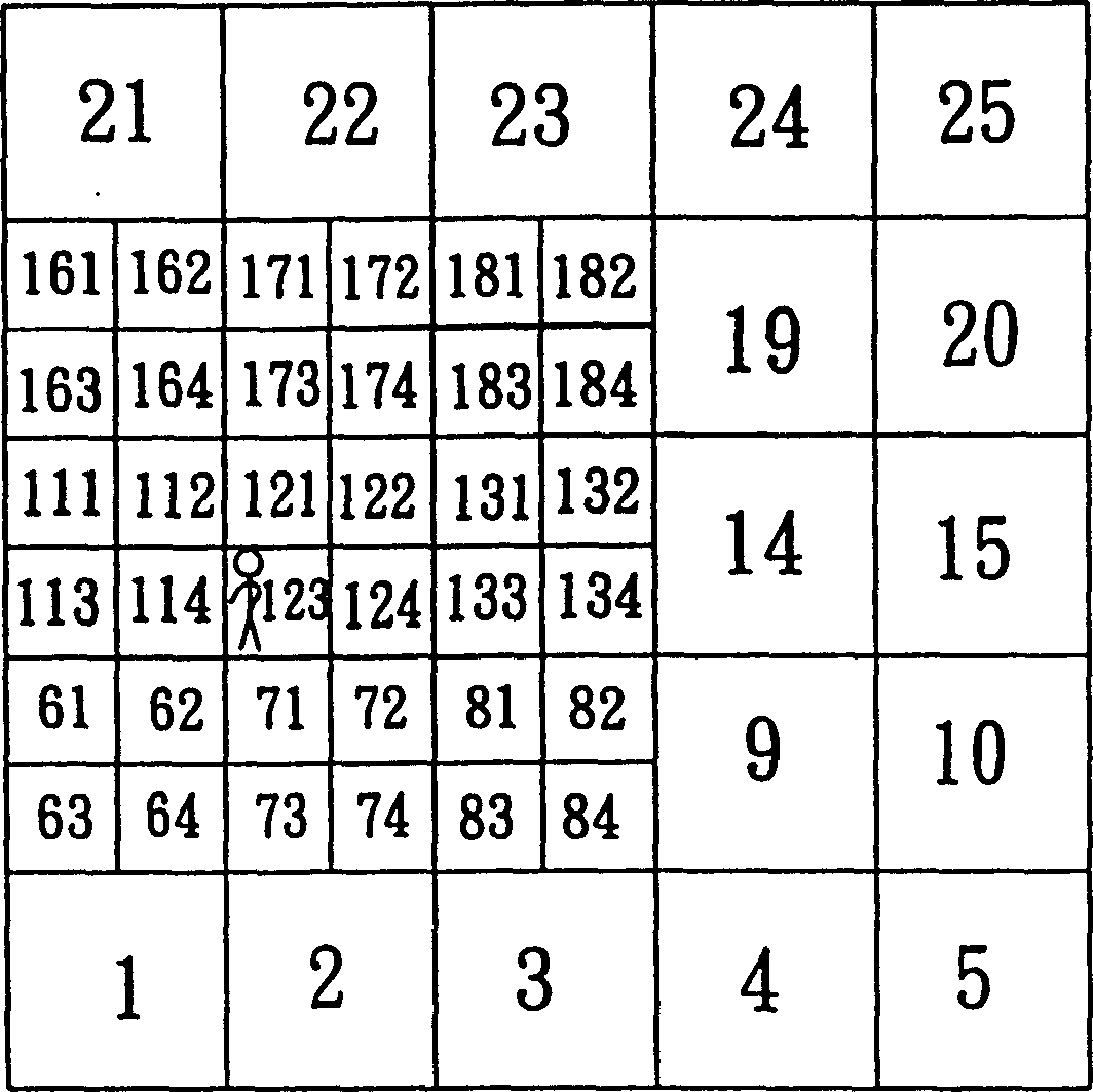 Method for fast calculating transmitting time and range of position information over internet