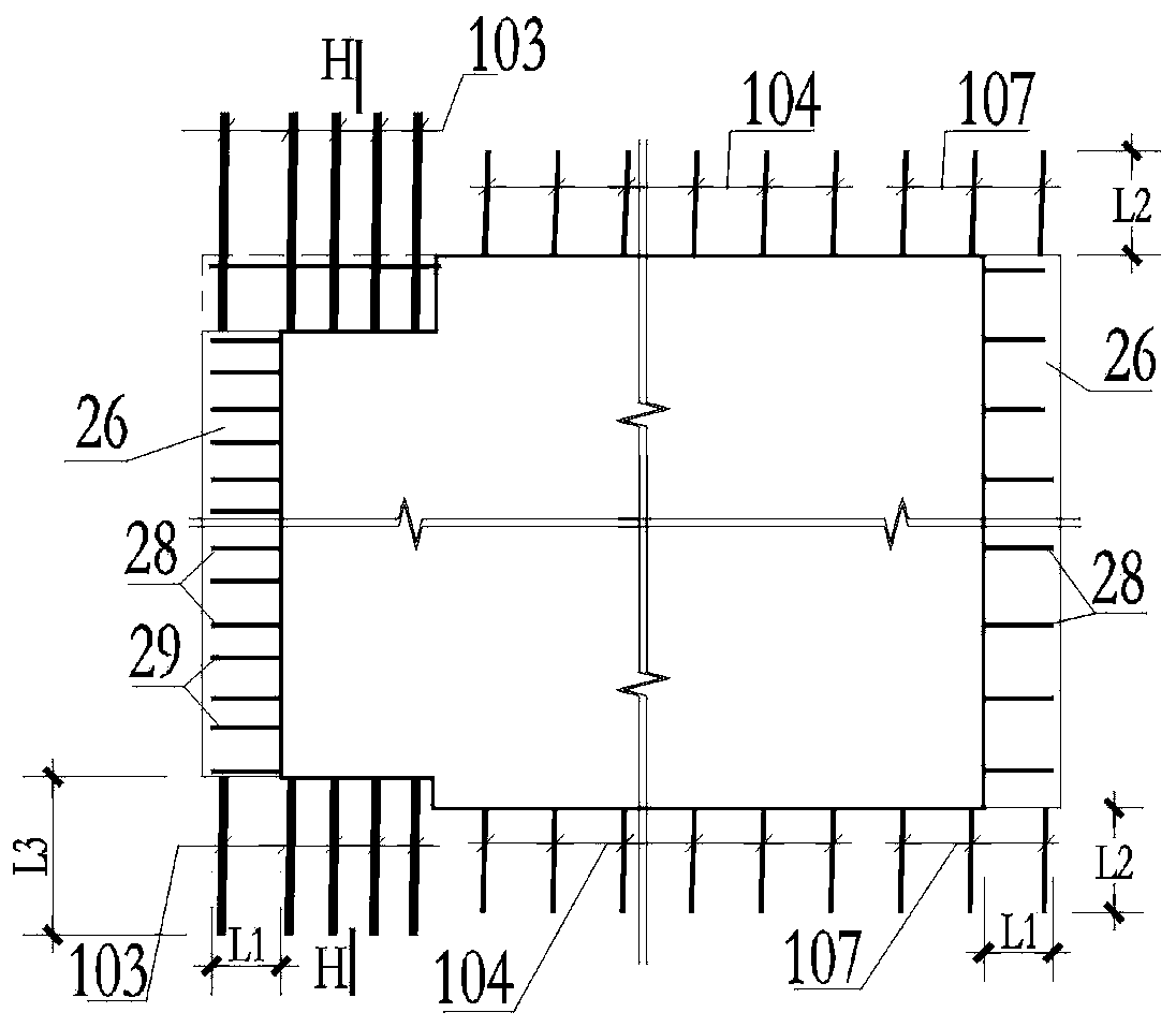 Horizontal joint connecting node of assembled prefabricated structure wallboard unit