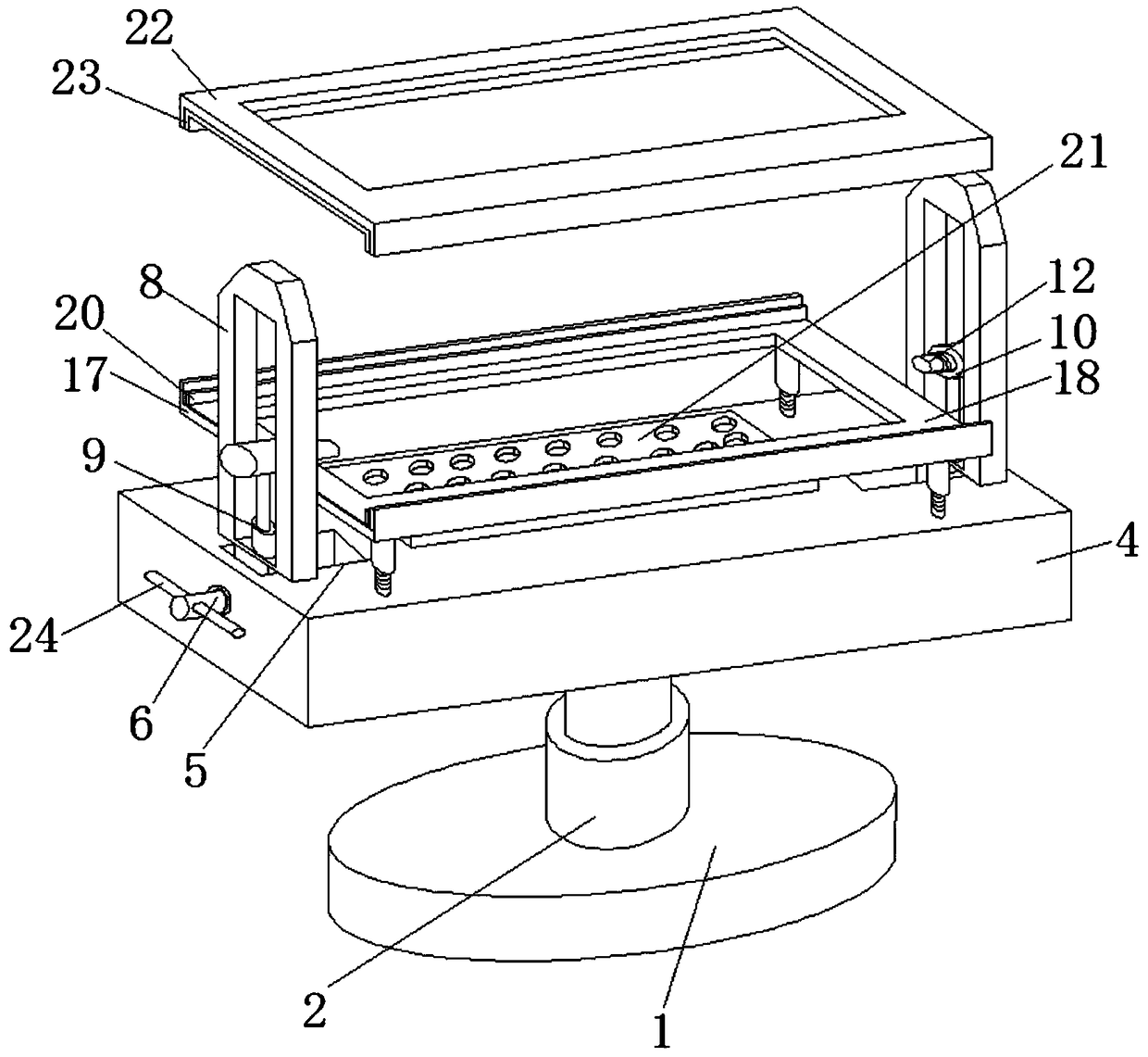 Wave recorder fixing device with protecting function