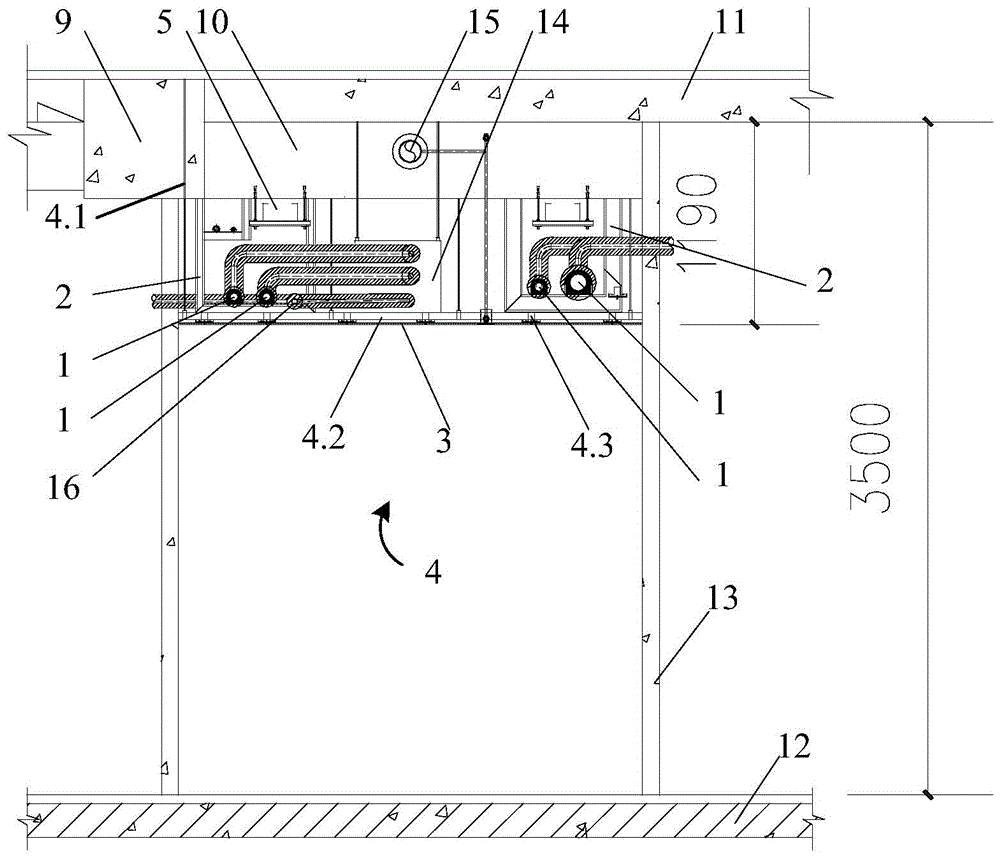 A structure and method for increasing the height of corridor ceiling