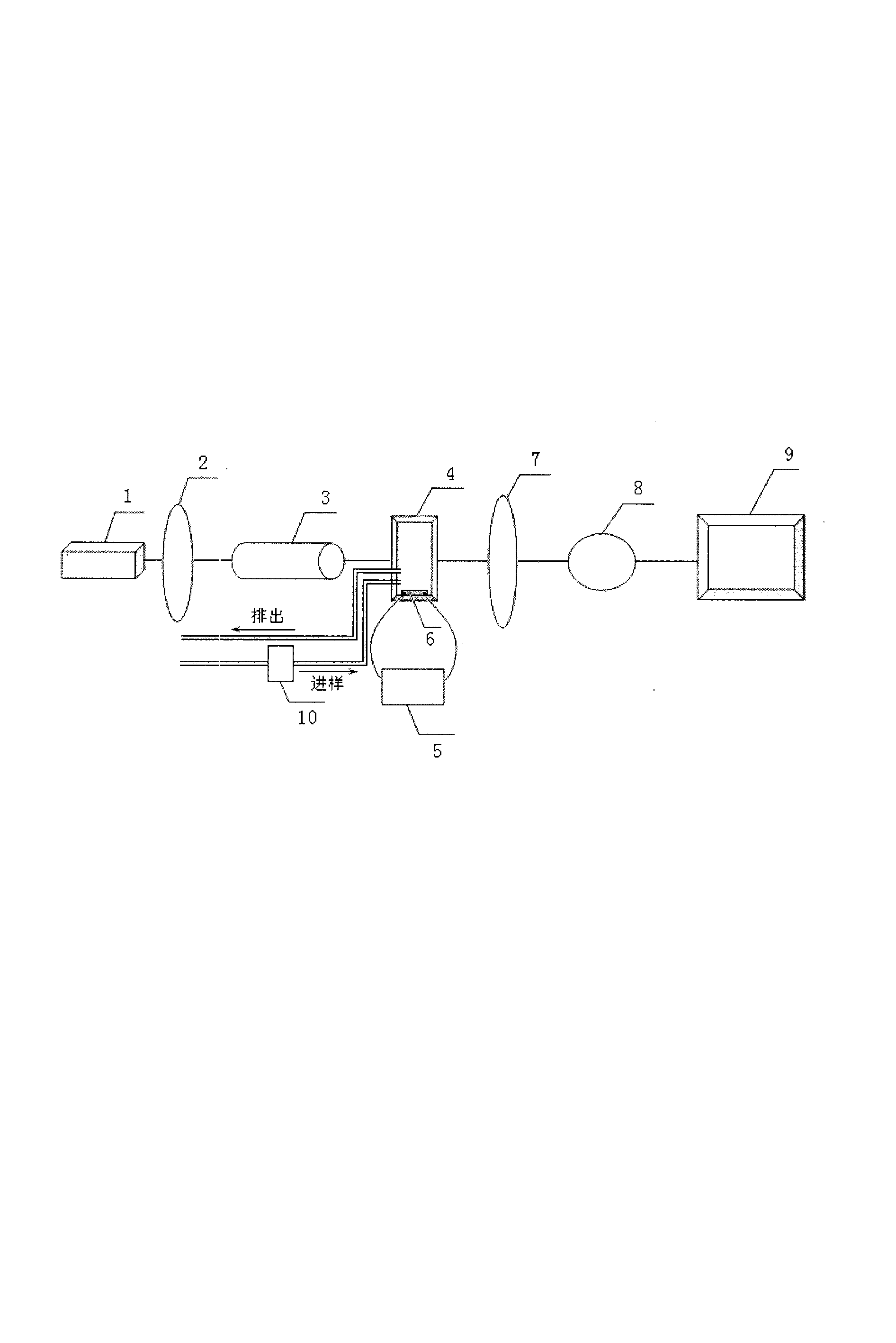 Liquid density on-line monitoring system based on ultrasonic diffraction grating