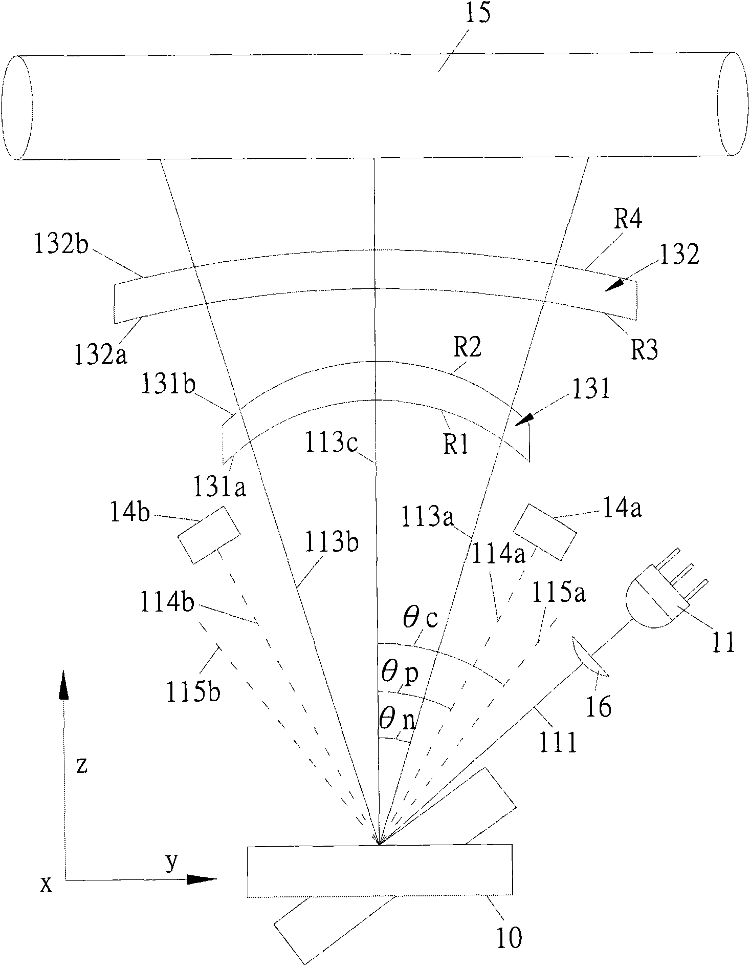 Two-chip type f Theta lens of microcomputer electric laser scanning device