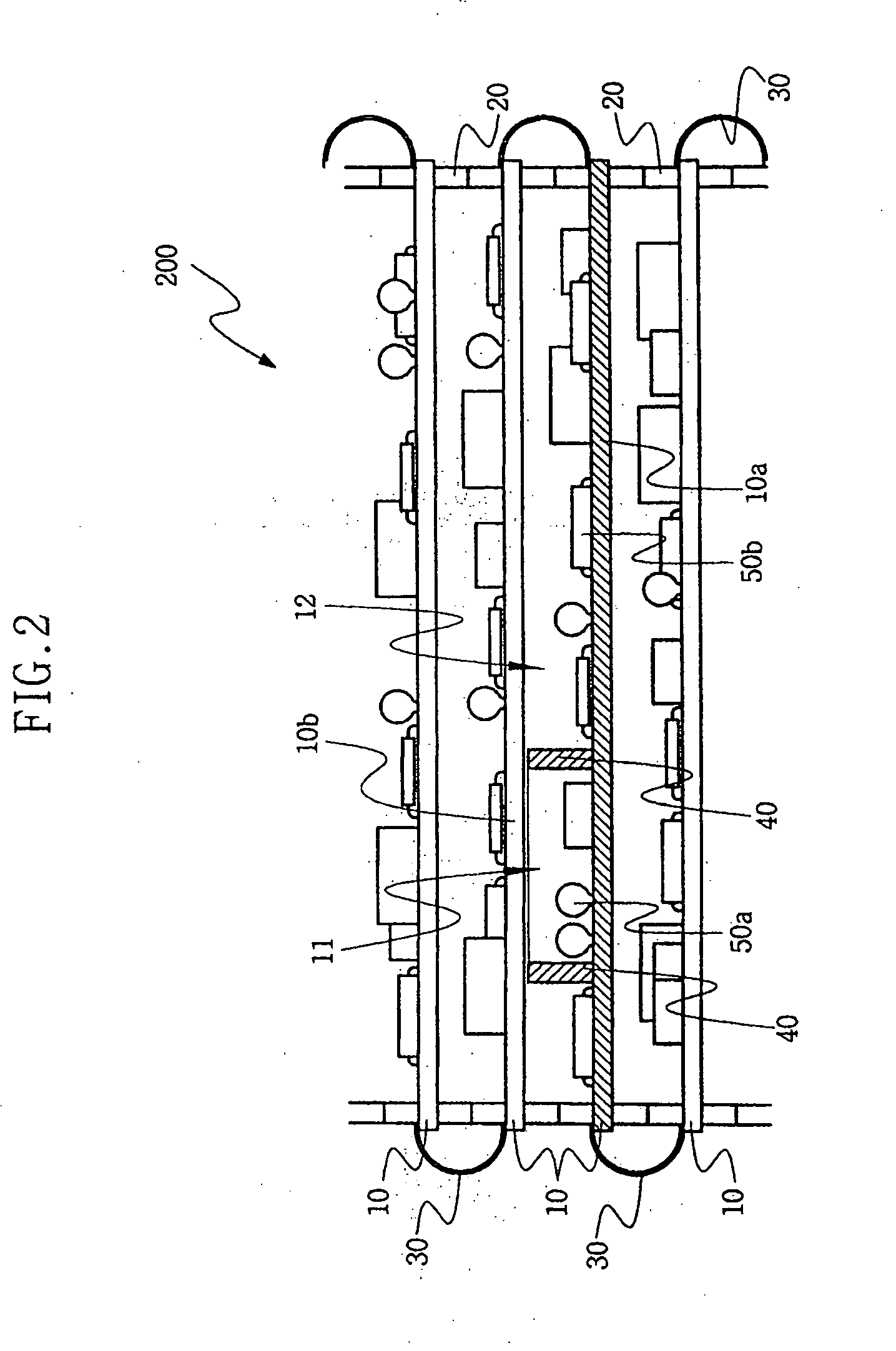 Multilayer type test board assembly for high-precision inspection