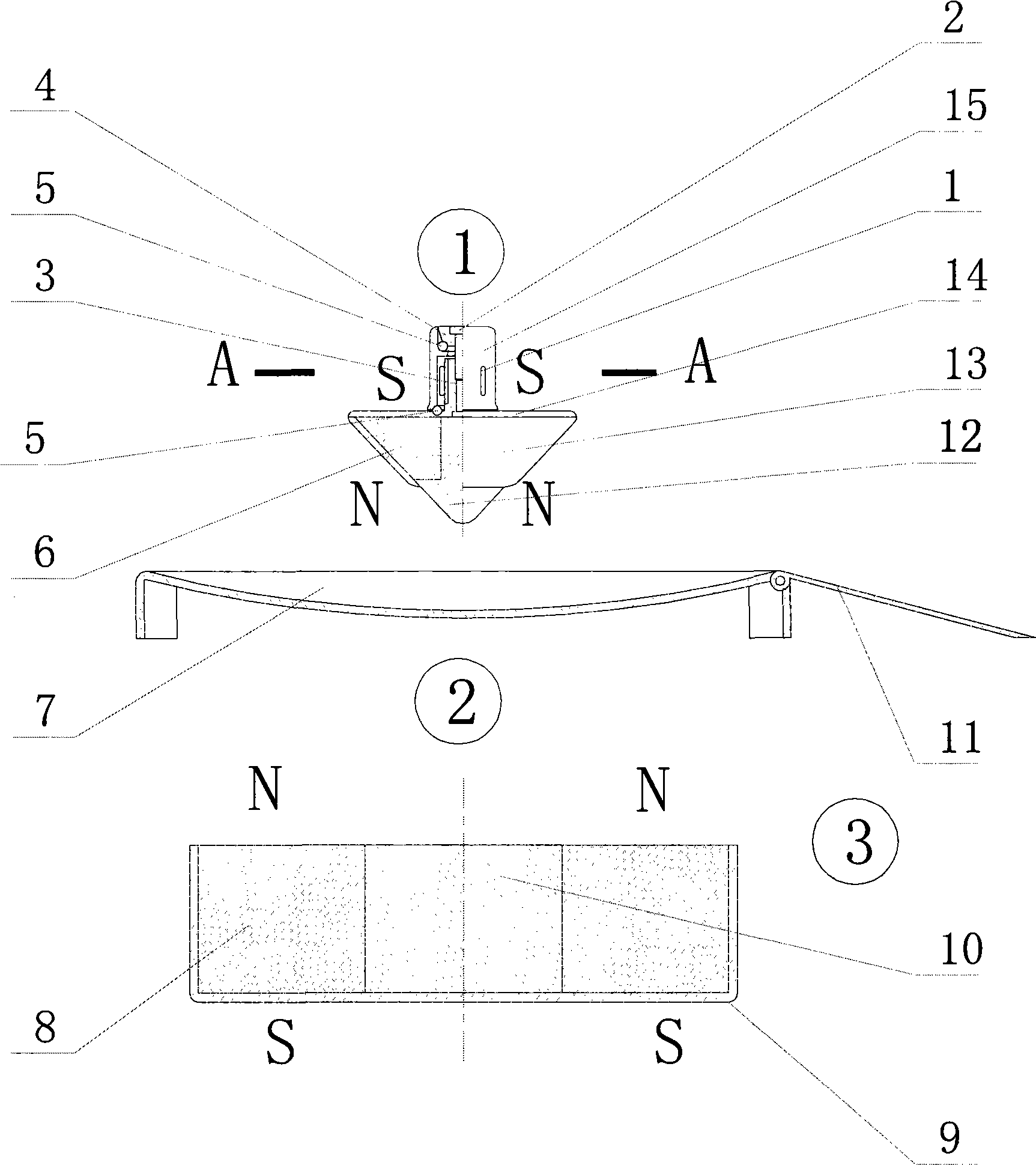 Magnetic suspension gyroscope with ring-shaped magnetic field