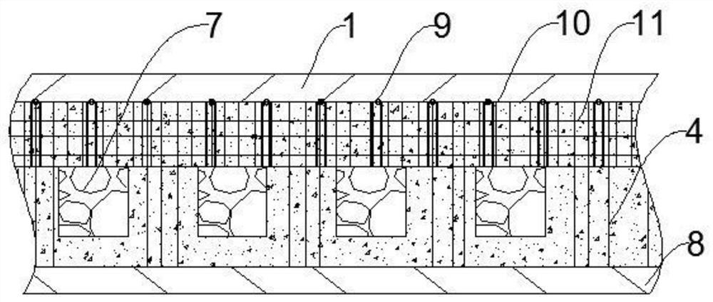 Road widening construction method for high and steep slopes