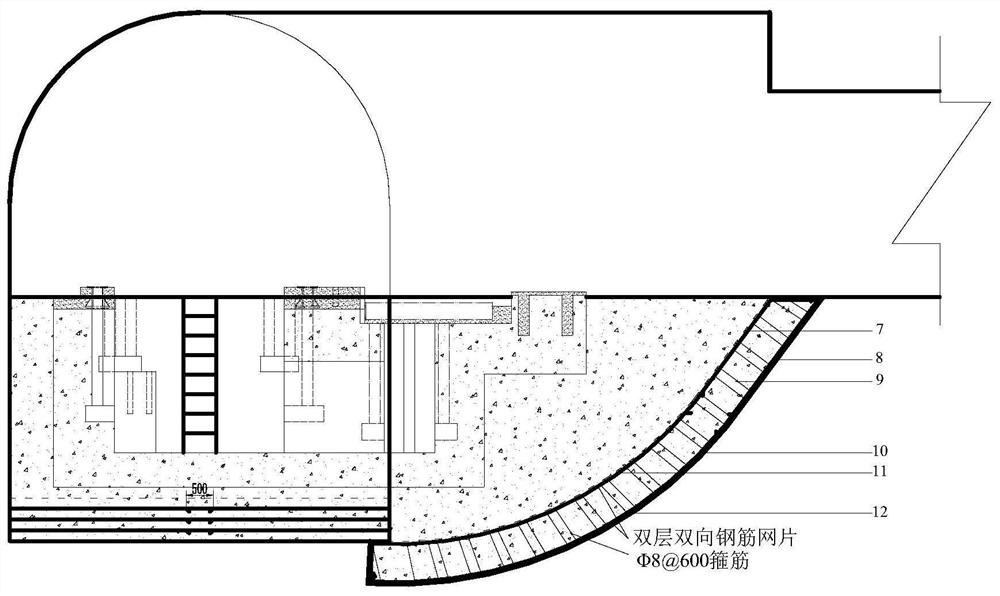 Large-section chamber soft rock bottom plate foundation treatment method