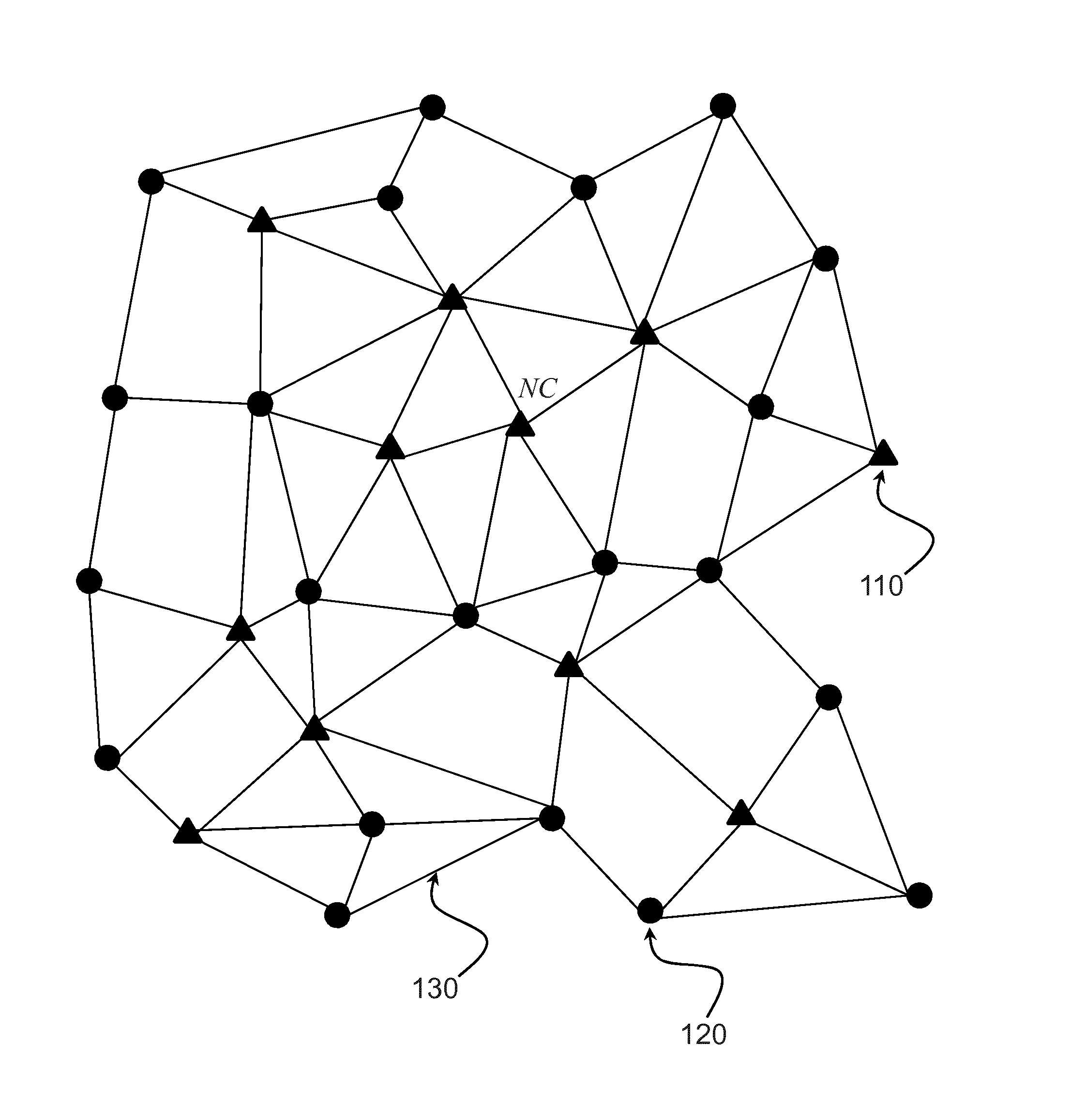 Channel-type supervised node positioning method for a wireless network