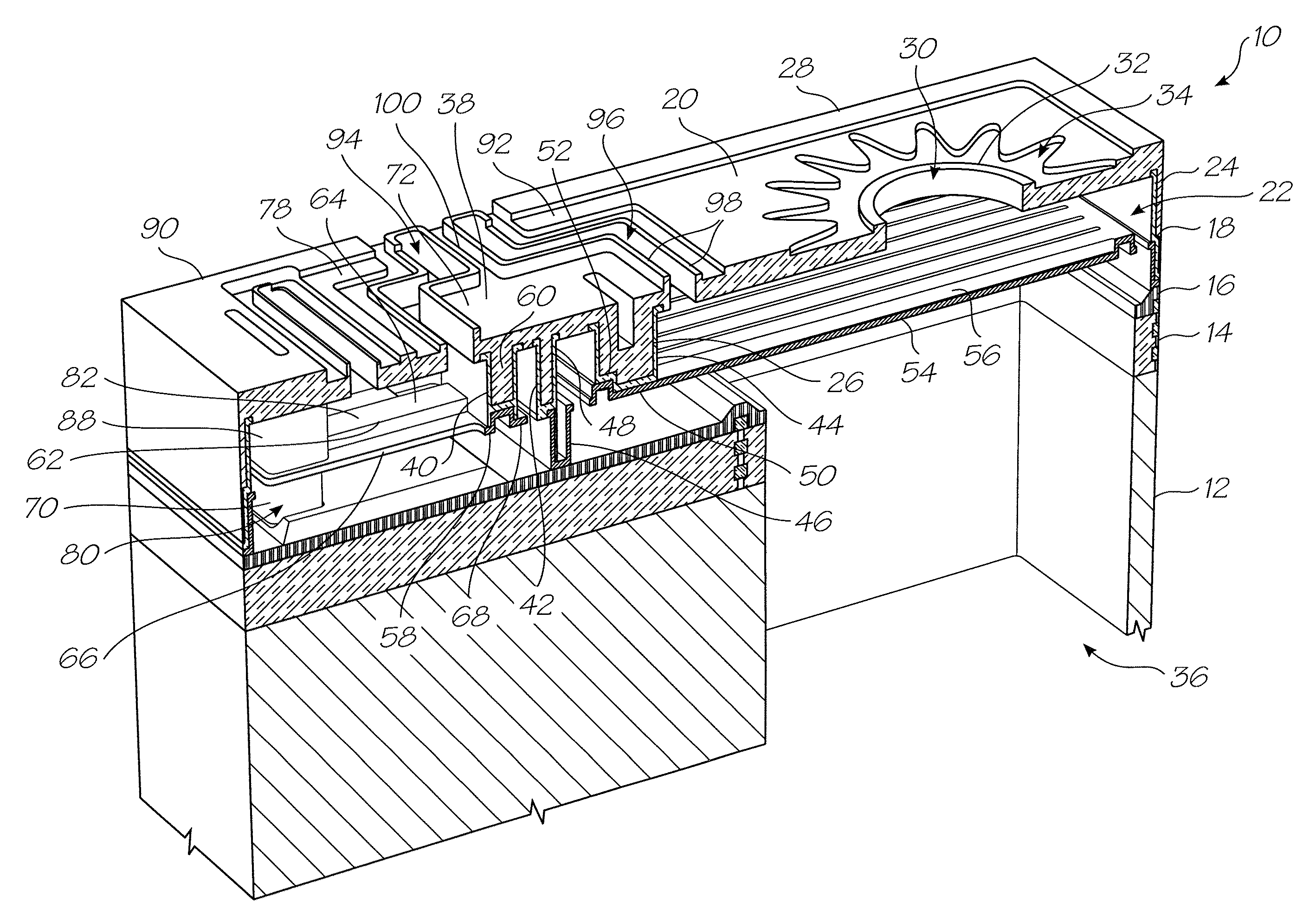 Inkjet printhead integrated circuit with ink spread prevention