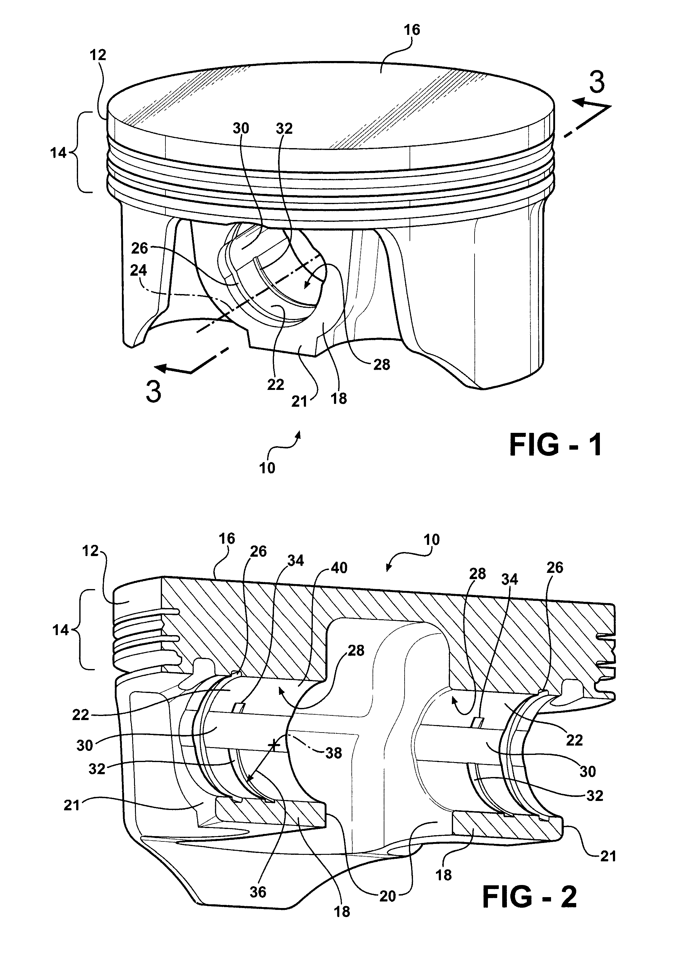 Piston with pin bore lubrication features