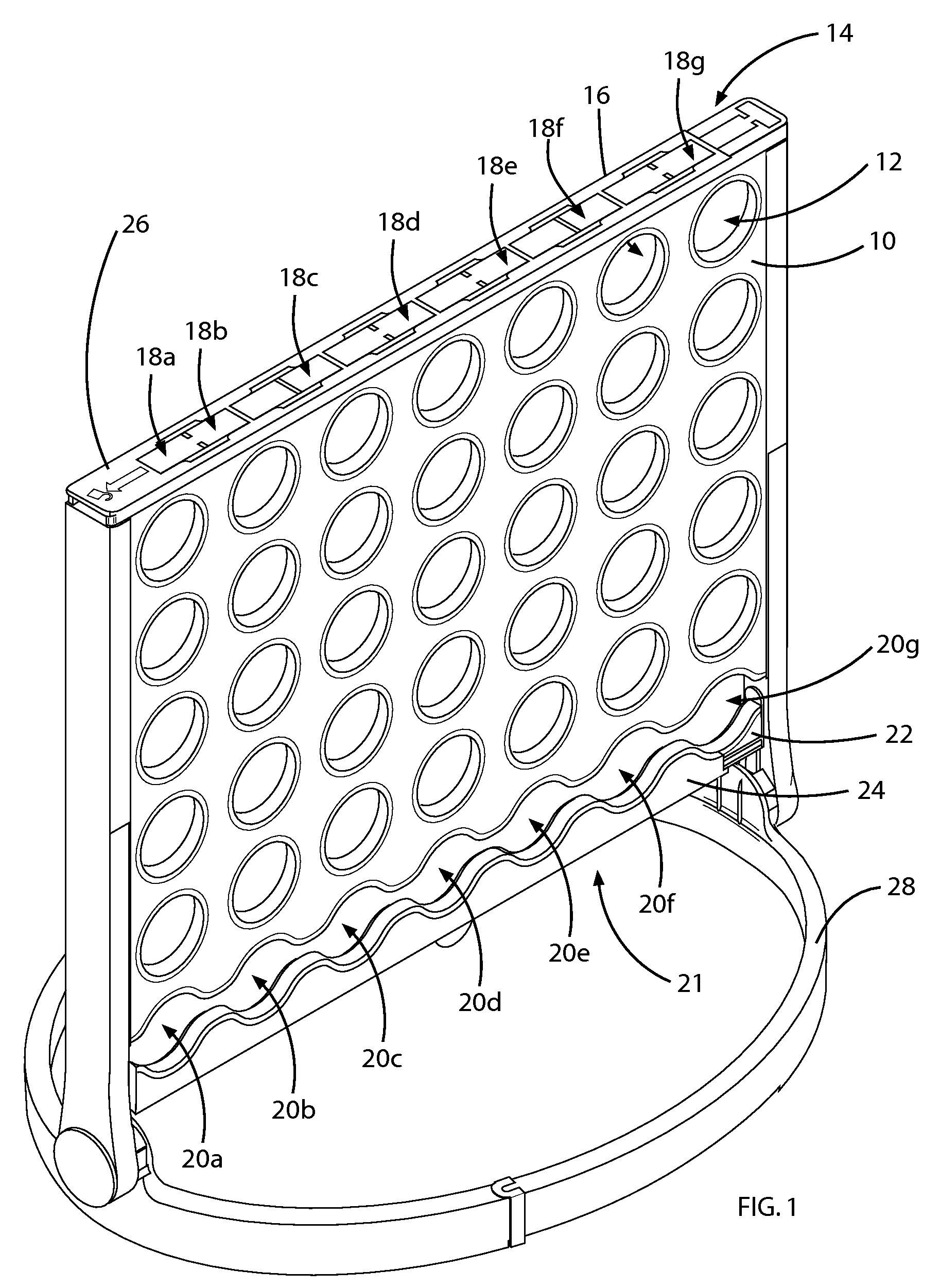 Strategic pattern building board game with ejecting feature