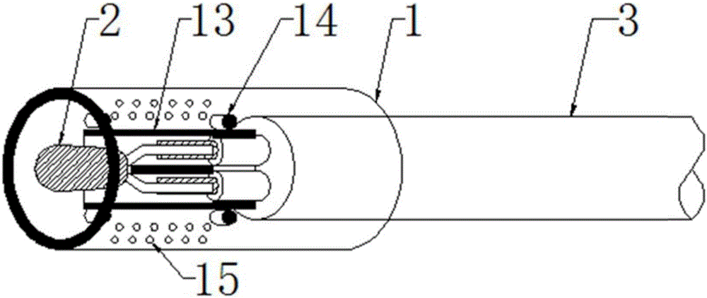 Open temperature sensor and preparation method thereof