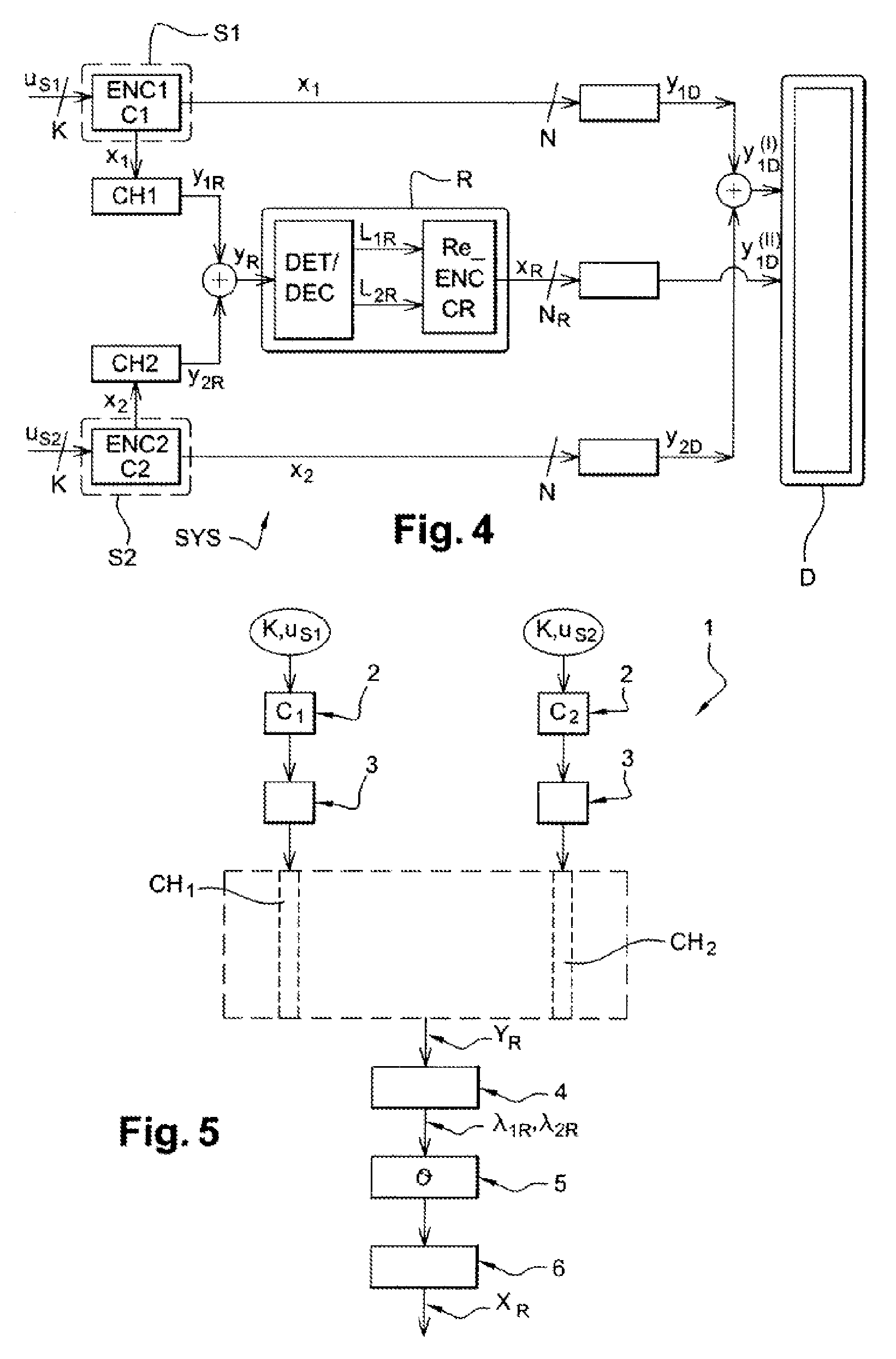 Method for transmitting a digital signal for a semi-orthogonal MARC system having half-duplex relay, and corresponding program product and relay device