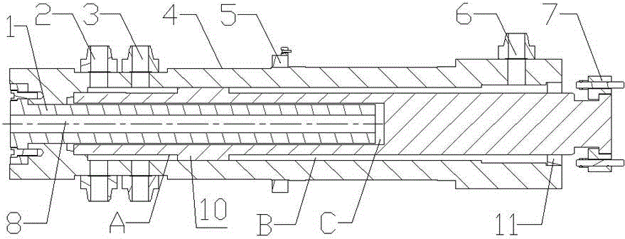 Servo-valve-driven high-speed composite oil cylinder