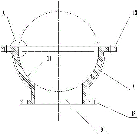 A central shaft sealing device for a circular sprinkler irrigation machine