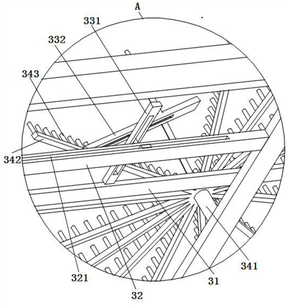 Anti-blocking device for removing impurities on rotary sieve classifier