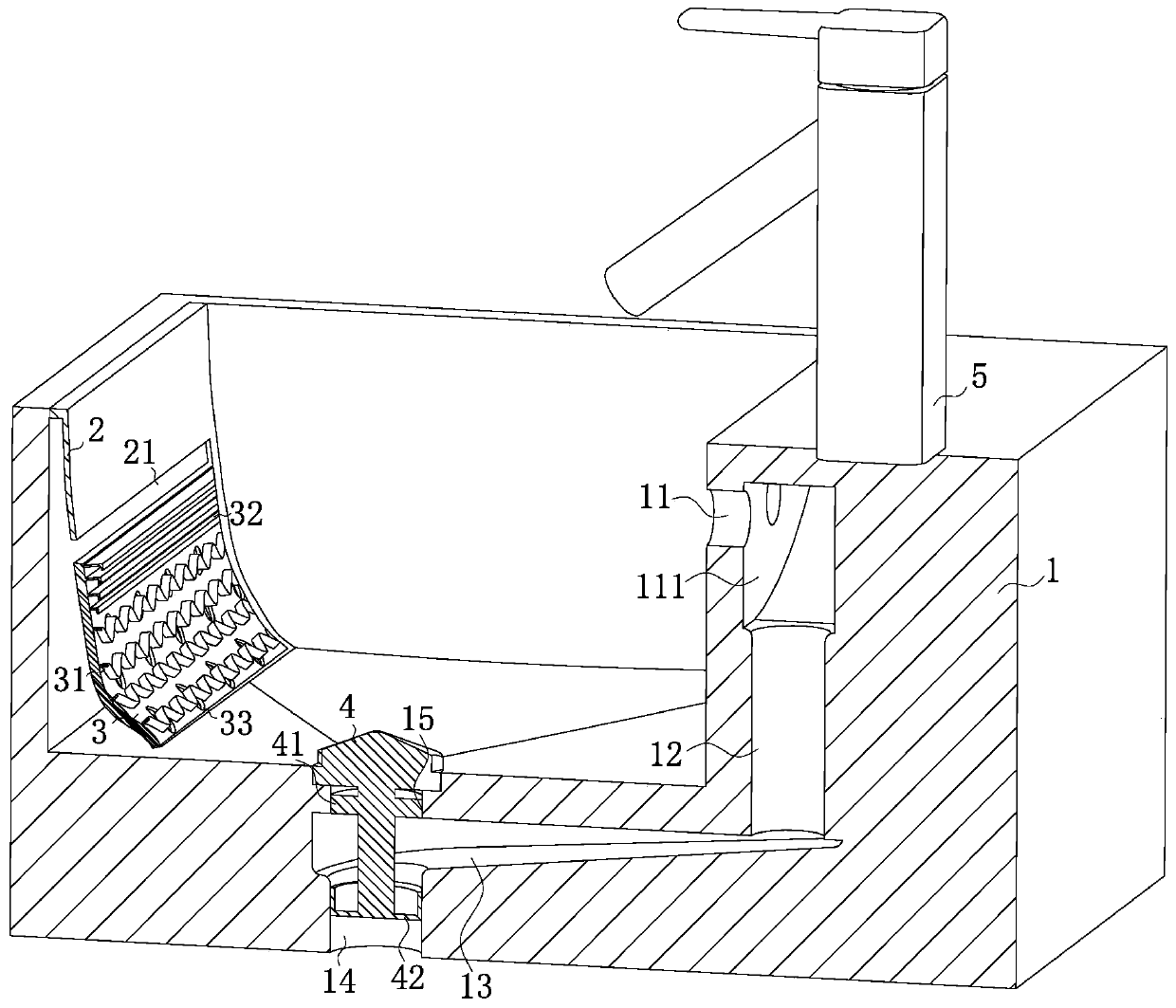 Splash-proof wash basin