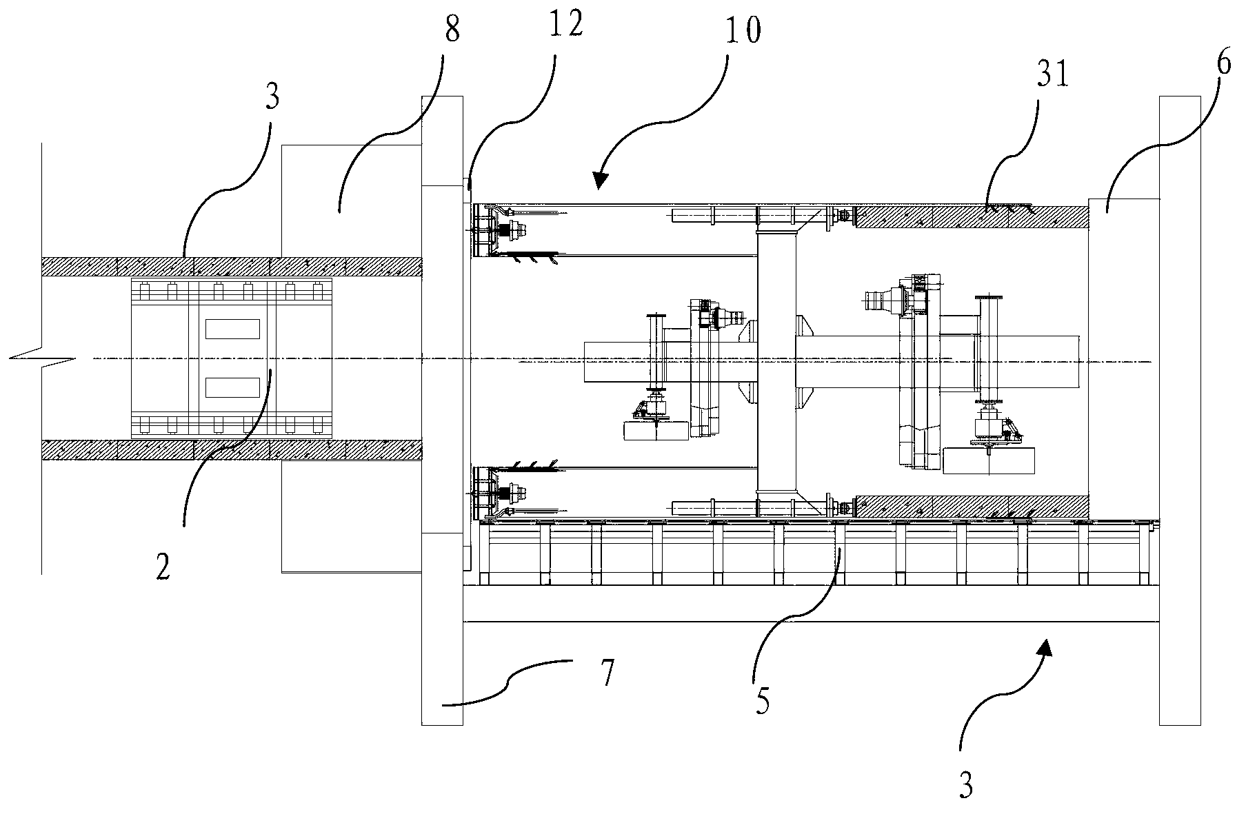 Construction method for old tunnel segment detaching and tunnel expanding and tunnel expanding machine