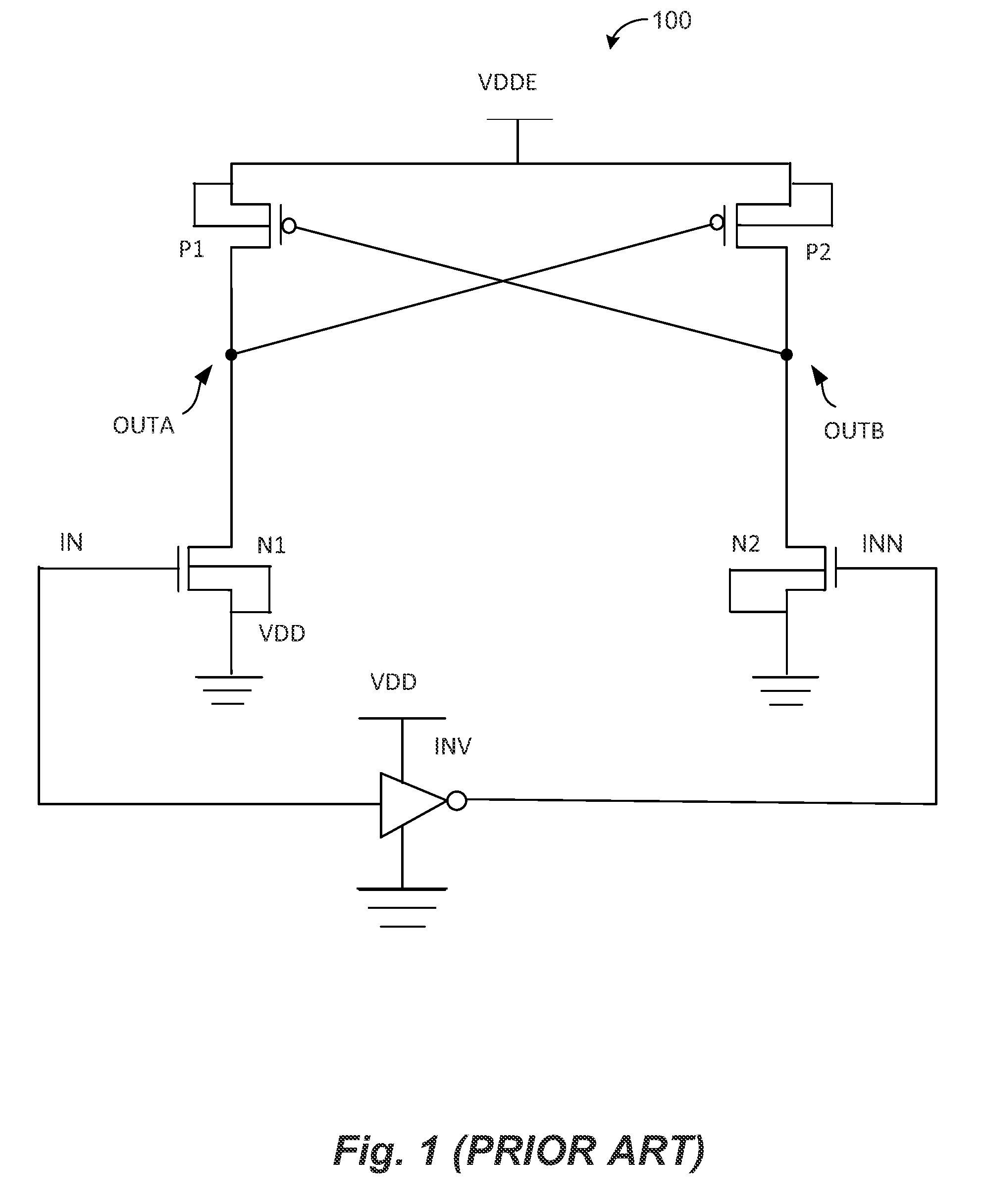 Wide range core supply compatible level shifter circuit