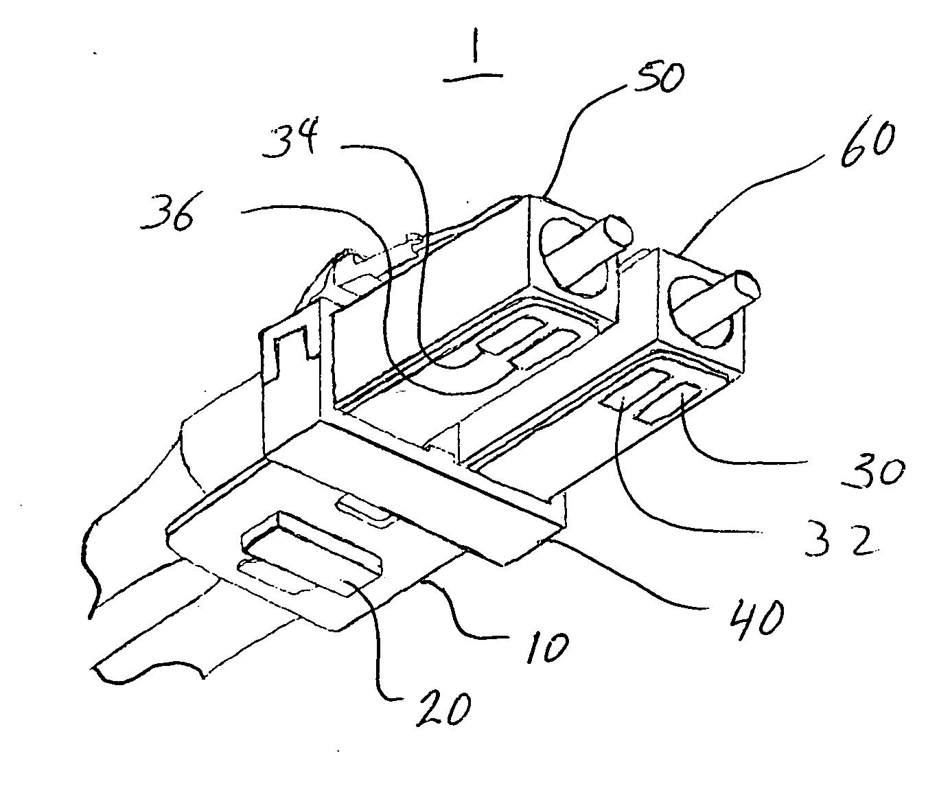 Transceiver/fiber optic connector adaptor with patch cord id reading capability