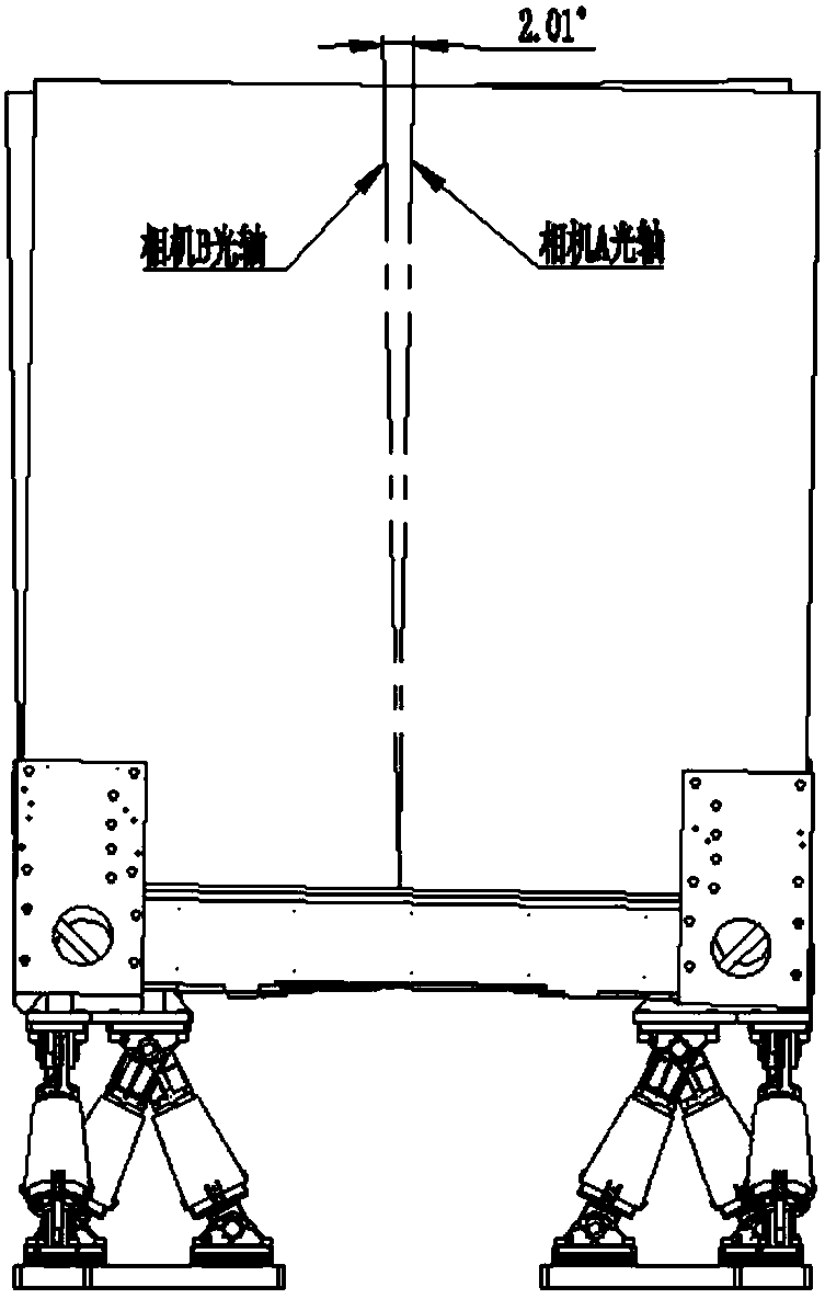 Coaxial optical dual-camera splicing structure