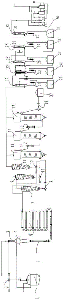 A production system for producing fumed white carbon black using silicon tetrachloride