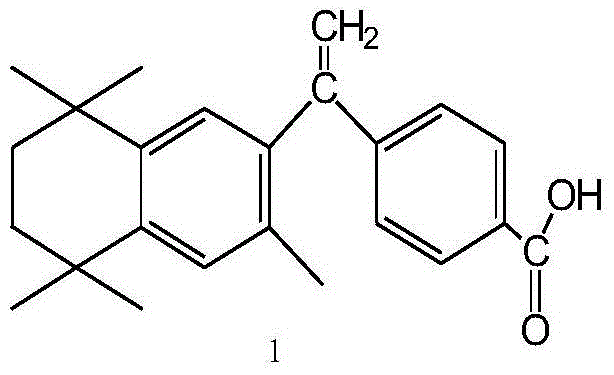 Preparation method of key intermediate of bexarotene