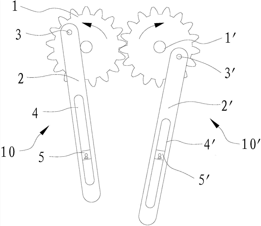 Two-hand rubbing simulation mechanism