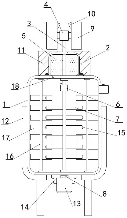 Air pressure self-discharging and self-stirring type biological fermentation tank